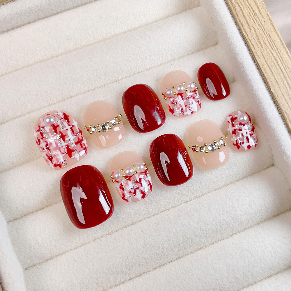 Nail Art Press On - Kit de 10 Unidades de Unhas