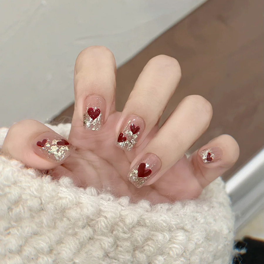 Conjunto de 24 unhas postiças  - Nail Art Press On avaliação e preço