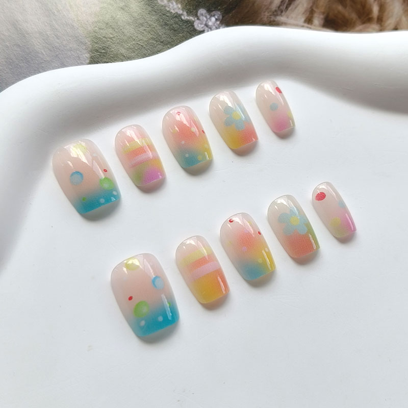 10 Peças de Unhas Postiças Col - Nail Art Ombre avaliação e preço